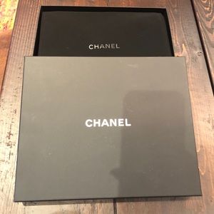Chanel necklace box, packing materials, ribbon